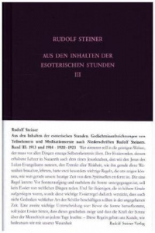 Könyv 1913 und 1914, 1920-1923 Rudolf Steiner