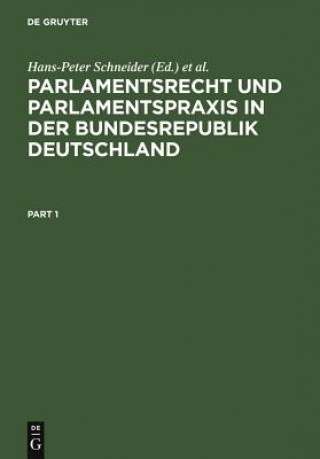 Könyv Parlamentsrecht und Parlamentspraxis in der Bundesrepublik Deutschland Hans-Peter Schneider