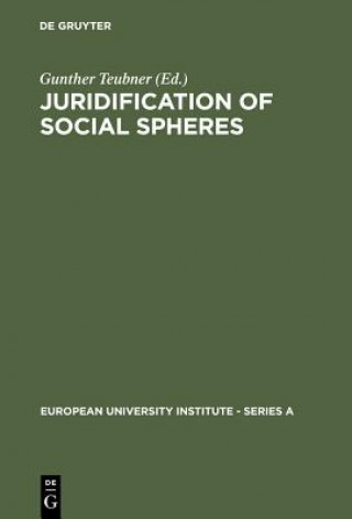 Książka Juridification of Social Spheres Gunther Teubner