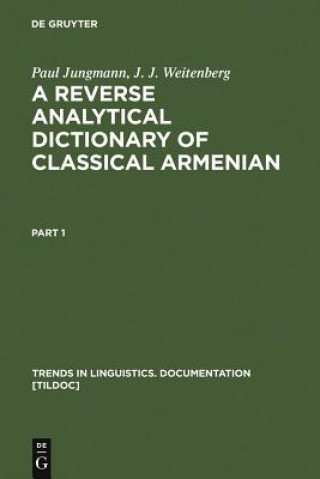 Knjiga Reverse Analytical Dictionary of Classical Armenian Paul Jungmann