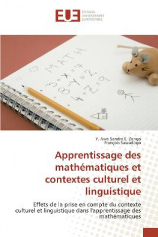 Kniha Apprentissage Des Mathematiques Et Contextes Culturel Et Linguistique 