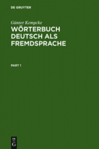 Könyv Woerterbuch Deutsch als Fremdsprache Günter Kempcke