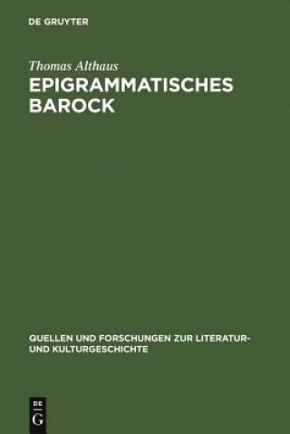 Könyv Epigrammatisches Barock Thomas Althaus