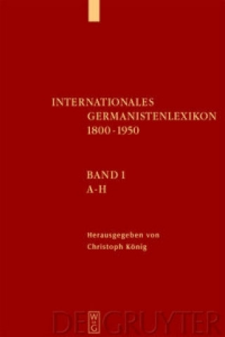 Book Internationales Germanistenlexikon 1800-1950 Et Al.