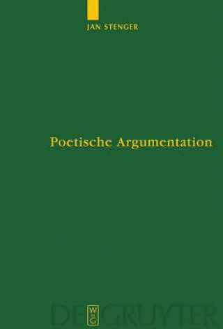 Knjiga Poetische Argumentation Jan Stenger