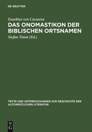 Livre Onomastikon der biblischen Ortsnamen Eusebius von Caesarea