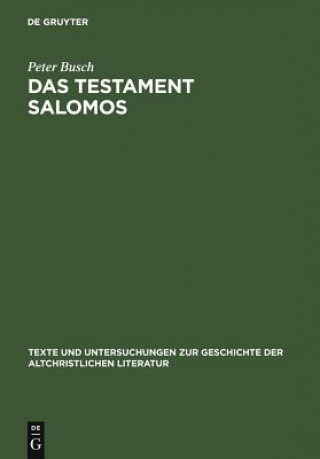 Carte Testament Salomos Peter Busch