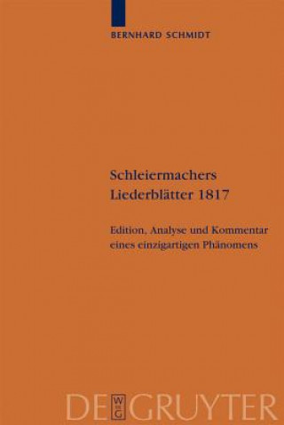 Carte Schleiermachers Liederblatter 1817 Bernhard Schmidt