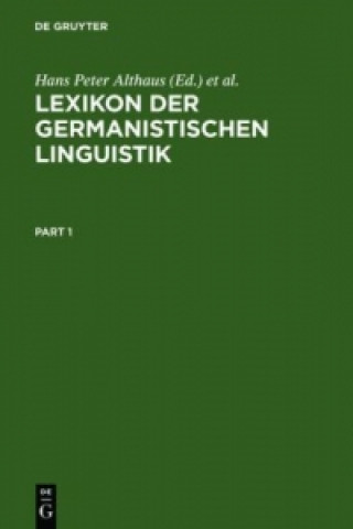 Könyv Lexikon Der Germanistischen Linguistik Hans Peter Althaus