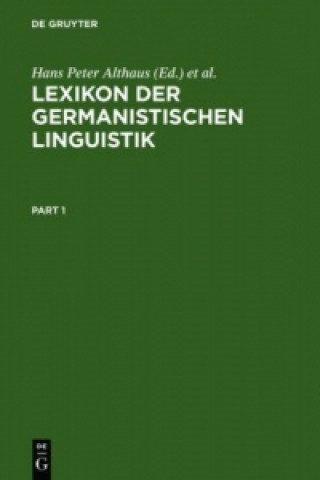 Kniha Lexikon Der Germanistischen Linguistik Hans Peter Althaus