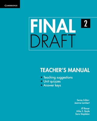 Kniha Final Draft Level 2 Teacher's Manual Jeanne Lambert