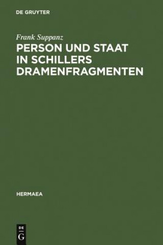 Kniha Person und Staat in Schillers Dramenfragmenten Frank Suppanz