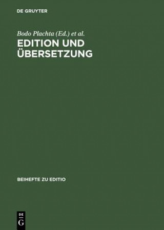 Kniha Edition und UEbersetzung Bodo Plachta