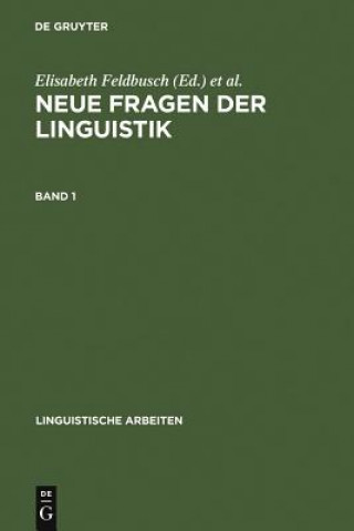 Βιβλίο Neue Fragen der Linguistik Elisabeth Feldbusch