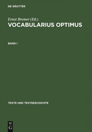 Buch Vocabularius Optimus Ernst Bremer