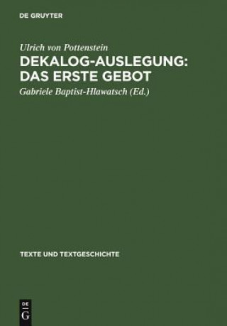 Kniha Dekalog-Auslegung Ulrich von Pottenstein