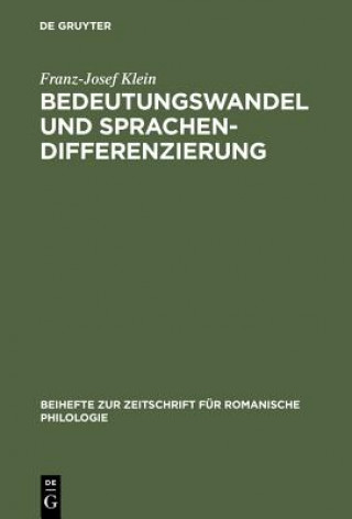 Knjiga Bedeutungswandel und Sprachendifferenzierung Franz-Josef Klein