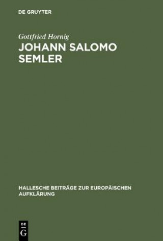 Książka Johann Salomo Semler Gottfried Hornig