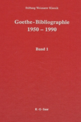 Kniha Goethe-Bibliographie 1950 - 1990 Dr Siegfried Seifert