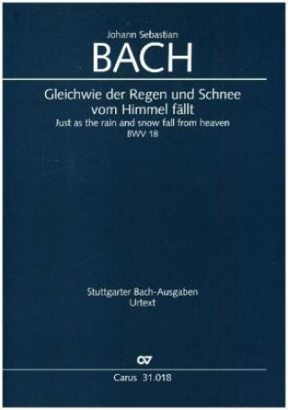 Tiskanica Gleichwie der Regen und Schnee vom Himmel fällt, Partitur Johann Sebastian Bach