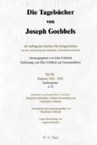 Kniha Geographisches Register und Personenregister. Sachregister, 3 Teile Institut für Zeitgeschichte