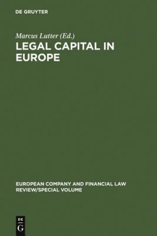 Kniha Legal Capital in Europe Marcus Lutter