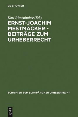 Kniha Ernst-Joachim Mestmacker - Beitrage zum Urheberrecht Karl Riesenhuber