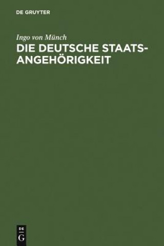 Książka deutsche Staatsangehoerigkeit Ingo Von Munch