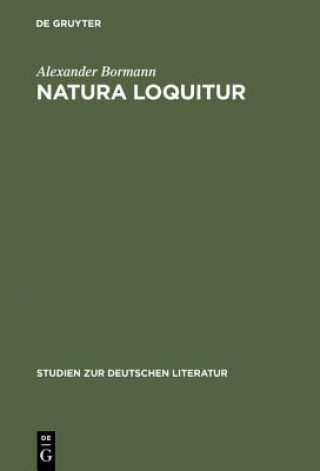 Livre Natura loquitur Alexander Bormann