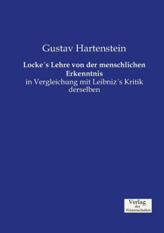 Książka Locke's Lehre von der menschlichen Erkenntnis Gustav Hartenstein