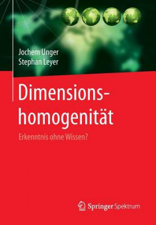 Könyv Dimensionshomogenitat Jochem Unger