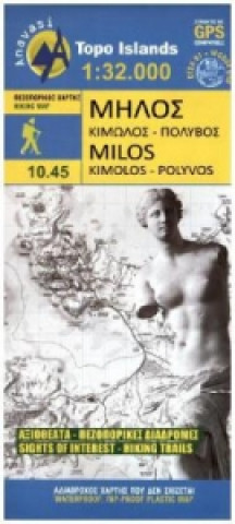 Tiskovina Hiking Map Wanderkarte Milos Kimolos - Polyvos 