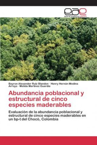 Könyv Abundancia poblacional y estructural de cinco especies maderables Ruiz Blandon Bayron Alexander
