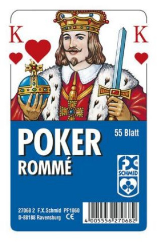 Hra/Hračka Poker / Rommé, Französisches Bild (Spielkarten) 