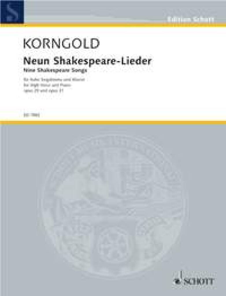 Carte Neun Shakespeare-Lieder ERICH WOLFGANG KORNG
