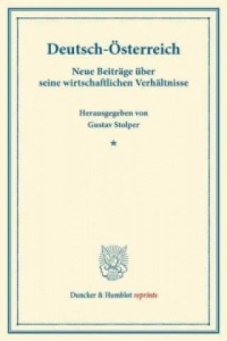 Carte Deutsch-Österreich. Gustav Stolper