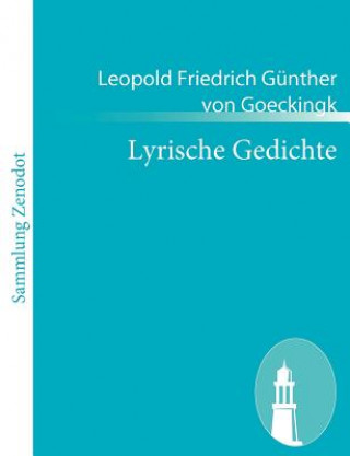 Książka Lyrische Gedichte Leopold Friedrich Günther von Goeckingk