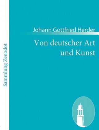 Książka Von deutscher Art und Kunst Johann Gottfried Herder