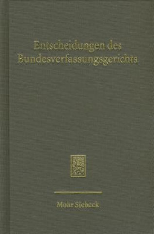 Книга Entscheidungen des Bundesverfassungsgerichts (BVerfGE) 