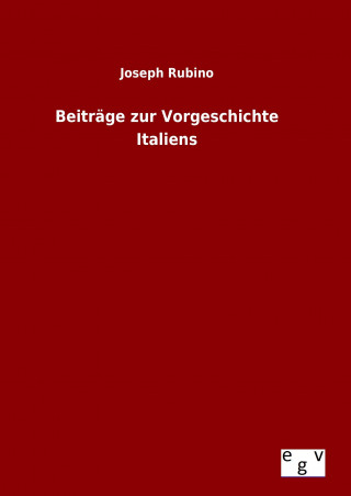 Buch Beiträge zur Vorgeschichte Italiens Joseph Rubino