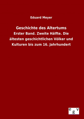 Libro Geschichte des Altertums Eduard Meyer