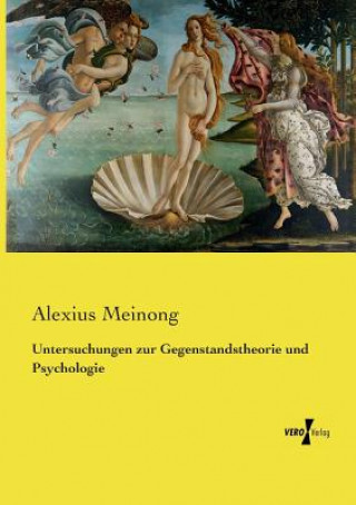 Knjiga Untersuchungen zur Gegenstandstheorie und Psychologie Alexius Meinong