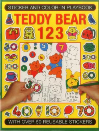 Carte Sticker and Colour-in Playbook: Teddy Bear 123 Jenny Tulip