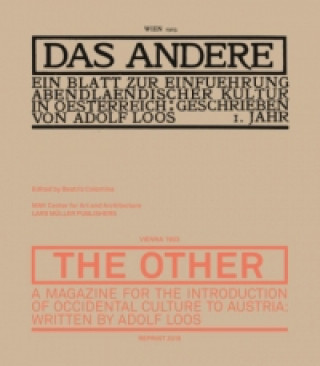 Kniha Das Andere (The Other) Adolf Loos