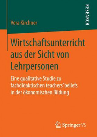 Kniha Wirtschaftsunterricht Aus Der Sicht Von Lehrpersonen Vera Kirchner