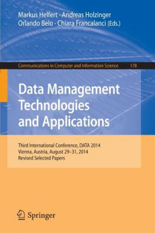 Könyv Data Management Technologies and Applications Markus Helfert