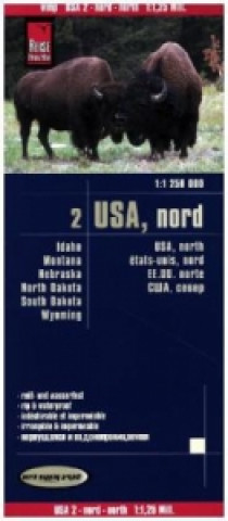 Articles imprimés Reise Know-How Landkarte USA, Nord / USA, North (1:1.250.000) : Idaho, Montana, Wyoming, North Dakota, South Dakota, Nebraska. USA, North / États-Unis 