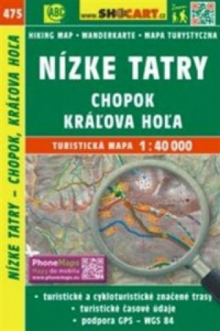 Tiskovina Nízke Tatry, Chopok, Kráľova Hoľa 1:40 000 SHOCart