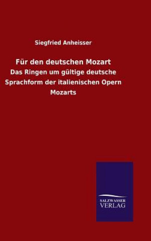 Carte Fur den deutschen Mozart SIEGFRIED ANHEISSER