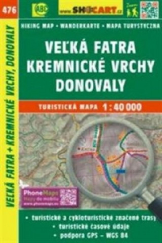 Materiale tipărite Veľká Fatra, Kremnické vrchy, Donovaly 1:40 000 Shocart